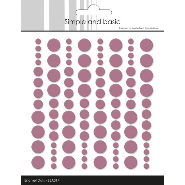  Simple and Basic Enamel dots Old rose 4,6,8mm 96stk