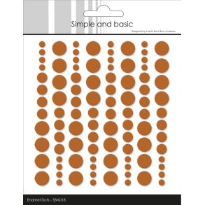  Simple and Basic Enamel dots Cognac 4,6,8mm 96stk