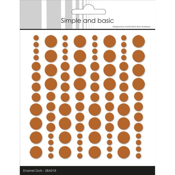  Simple and Basic Enamel dots Cognac 4,6,8mm 96stk