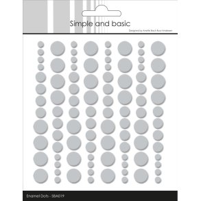 Simple and basic Enamel dots cool grey 4,6,8mm 96 stk