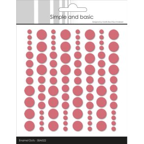 Simple and basic enamel dots English rose 4,6,8mm 96 stk