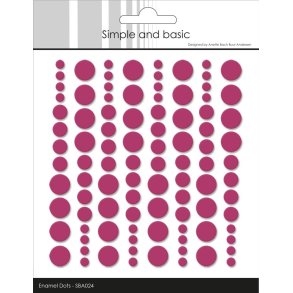 Simple and basic enamel dots Wine 4,6,8mm 96 stk