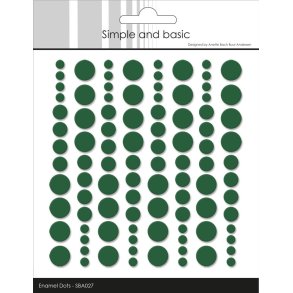 Simple and basic enamel dots Forest green 4,6,8mm 96 stk