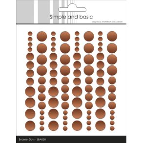 Simple and basic Enamel dots Metallic copper 4,6,8mm