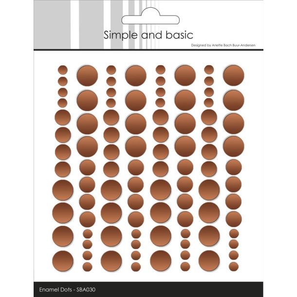 Simple and basic Enamel dots Metallic copper 4,6,8mm