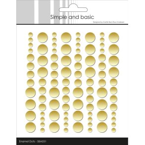 Simple and basic Enamel dots Metallic pale gold 4,6,8mm