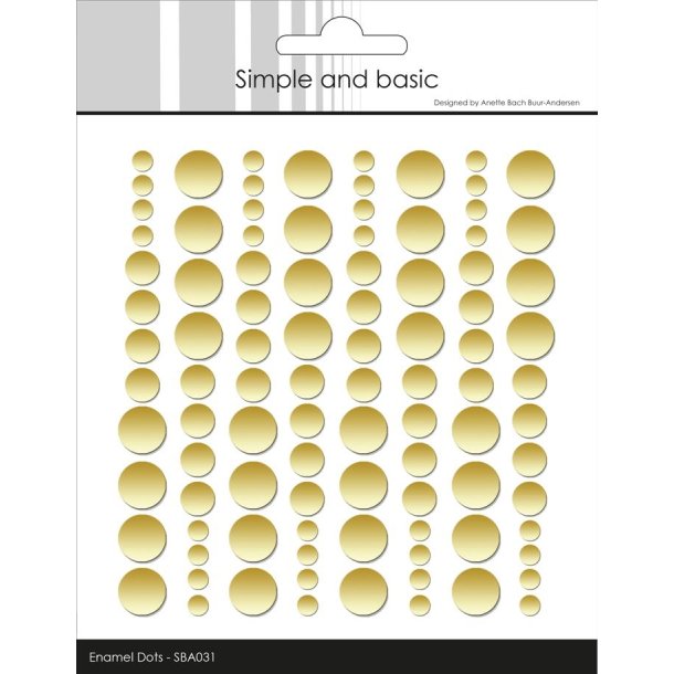 Simple and basic Enamel dots Metallic pale gold 4,6,8mm