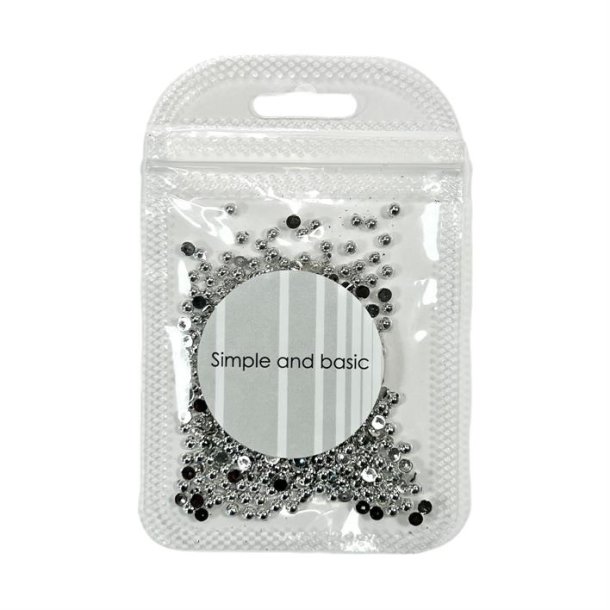Simple and basic halvperler Polished silver 3mm Ikke selvkl�bende ca 500stk