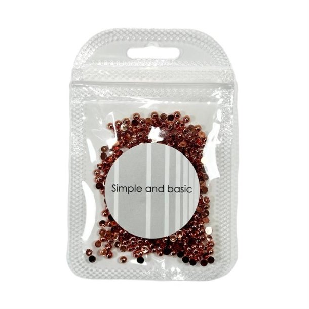 Simple and basic halvperler Polished rosa gold 3mm Ikke selvkl�bende ca 500stk