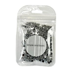 Simple and basic halvperler Polished silver 4mm Ikke selvkl�bende ca 500stk