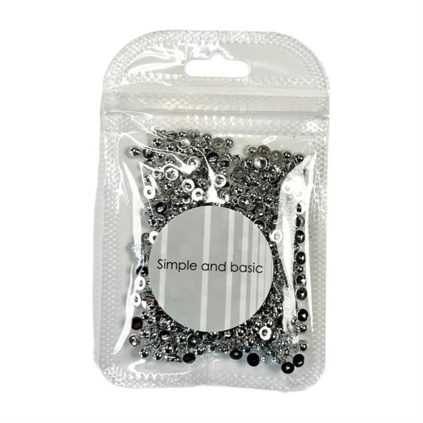 Simple and basic halvperler Polished silver 4mm Ikke selvkl�bende ca 500stk