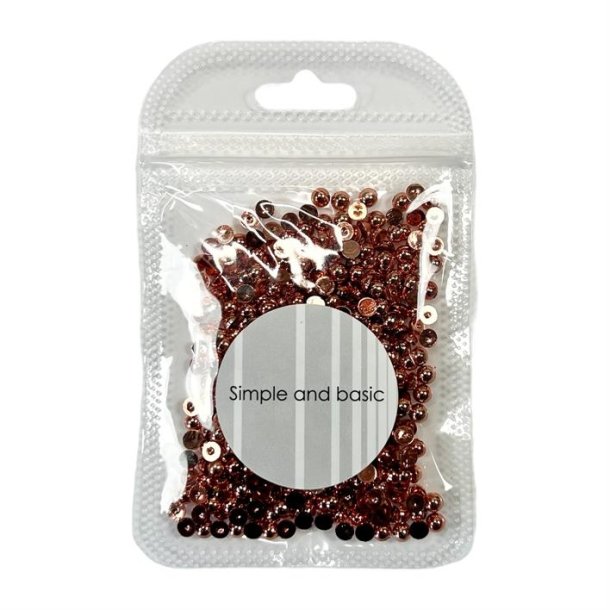 Simple and basic halvperler Polished rosa gold 4mm Ikke selvkl�bende ca 500stk
