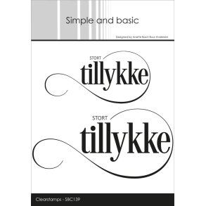 SBD245 Simple and basic die Stort tillykke 8,8x4,3cm 11,8x5,8cm