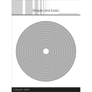Simple and basic die Double pierced round 12 stk 13,2x13,2cm