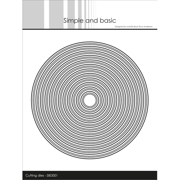 Simple and basic die Double pierced round 12 stk 13,2x13,2cm