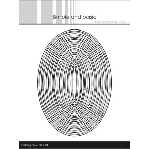 Simple and basic die Double pierced oval 10 stk 14,5x10,2xm