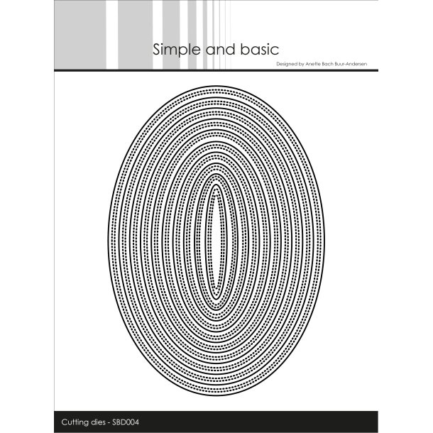 Simple and basic die Double pierced oval 10 stk 14,5x10,2xm