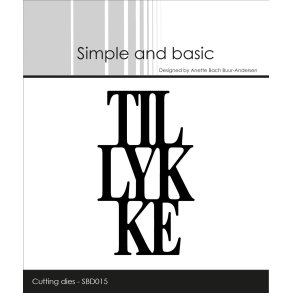 Simple and basic dies Tillykke 4,4x7,3cm