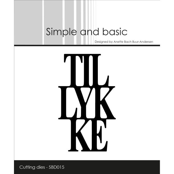 Simple and basic dies Tillykke 4,4x7,3cm