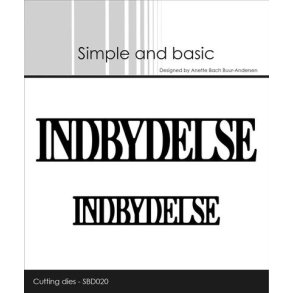  Simpel and Basic die Indbydelse 9,5x1,9cm