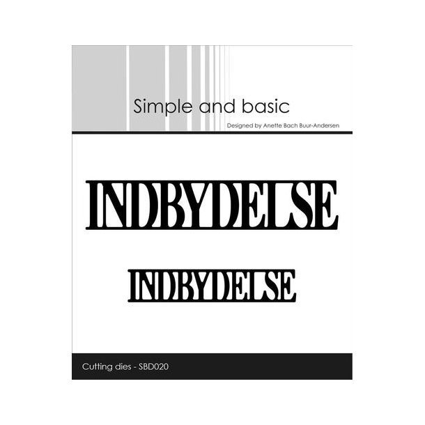  Simpel and Basic die Indbydelse 9,5x1,9cm