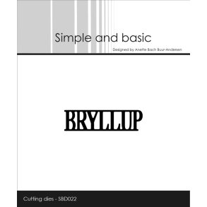 Simple and basic die Bryllup 4,8x1,3cm
