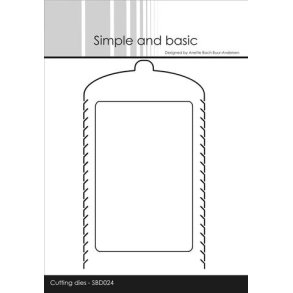  Simpel and Basic die Zipper w/gift card 12x7cm