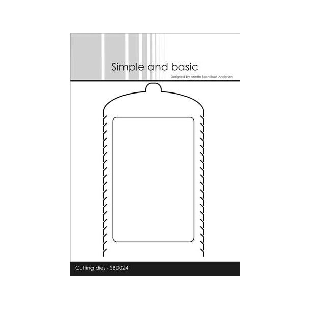  Simpel and Basic die Zipper w/gift card 12x7cm