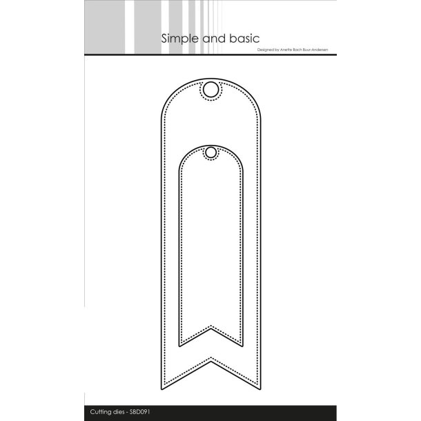 SBD091 Simple and basic Add-On Long Tag 6,2x18,8cm