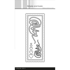  Simple and basic die Slimcard w-inner scallop 10,3x21,3cm 