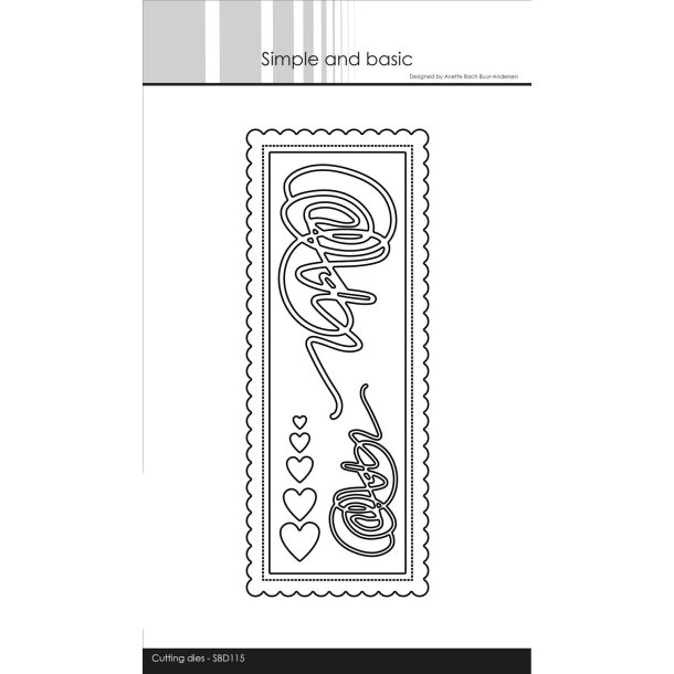  Simple and basic die Slimcard w-inner scallop 10,3x21,3cm 