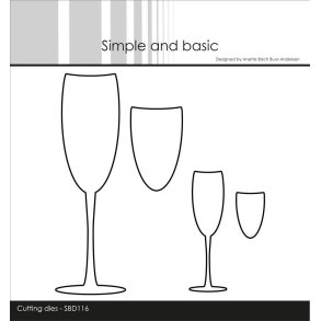  Simple and basic die Champagne glasses Biggest 3,5x11cm