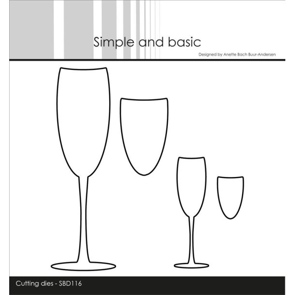  Simple and basic die Champagne glasses Biggest 3,5x11cm
