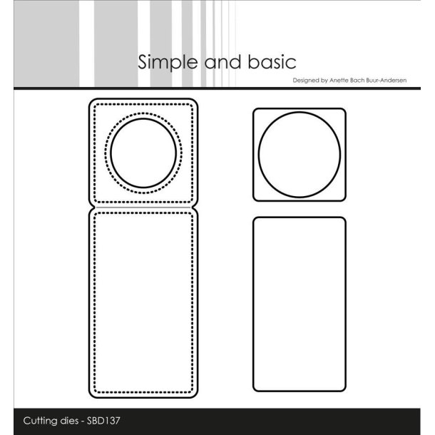  Simple and Basic die Mini piecerd bottle label 4x11cm