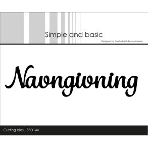 Simple and Basic die Navngivning 13,7x3,5cm