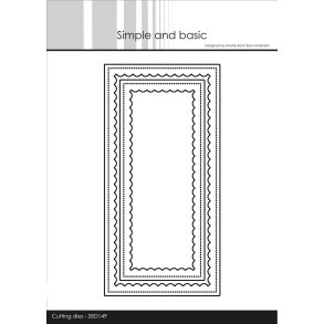 Simple and Basic die Mini slimcard w-inner scallop 15,x7,5cm