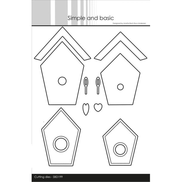 Simple and basic die Bird Houses 5,5x8cm
