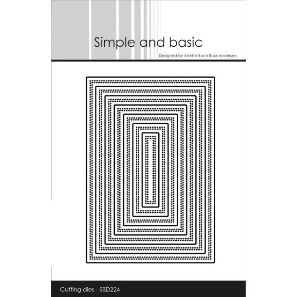 Simple and basic die Double pierced A7 rectangel 6,9x10cm