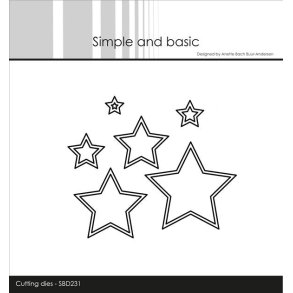 Simple and basic die Outline stars St�rste: 5x4,8cm