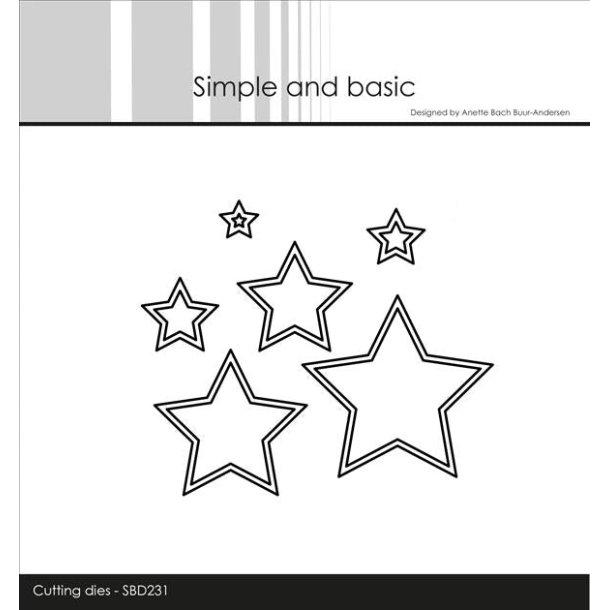 Simple and basic die Outline stars St�rste: 5x4,8cm