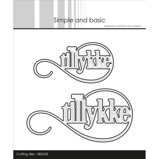 Simple and Basic Stort tillykke Stempel