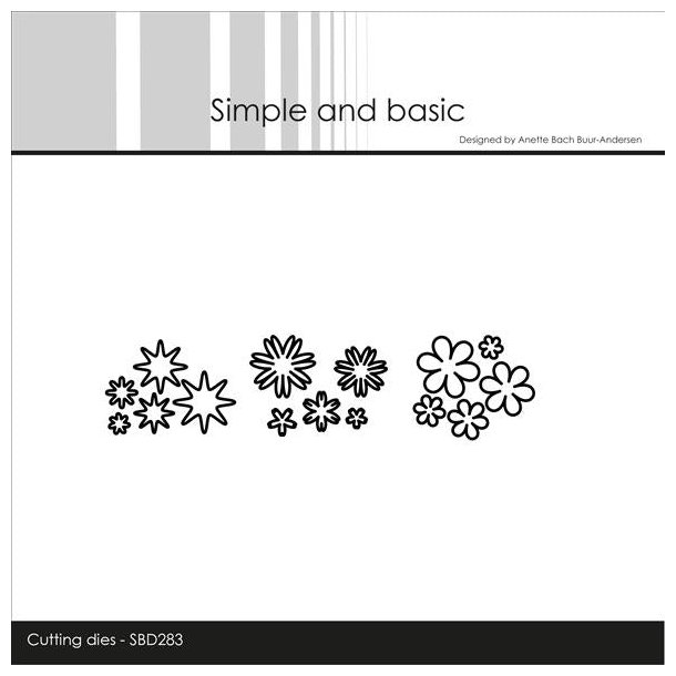 Simple and basic die Mini flower pover St�rste 1,4x1,4cm