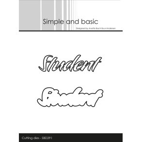 Simple and basic die Student med skygge 7x2cm