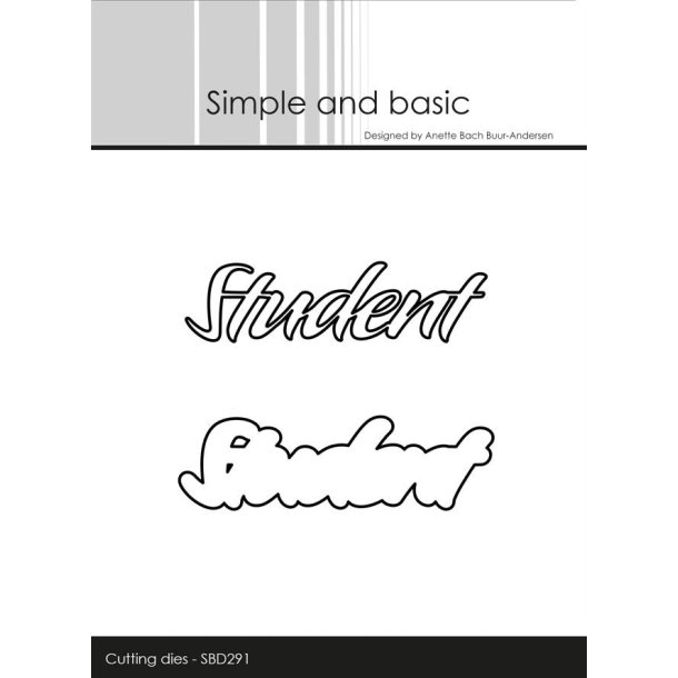 Simple and basic die Student med skygge 7x2cm
