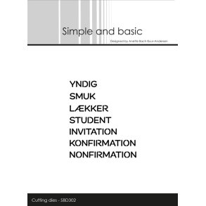 Simple and Basic die Cut words Dansker tekster 