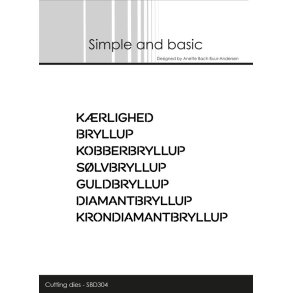 Simple and Basic die Cut words Danske tekster