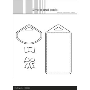 Simple and basic die Triangel tag w/Add-ons 6x11,5cm