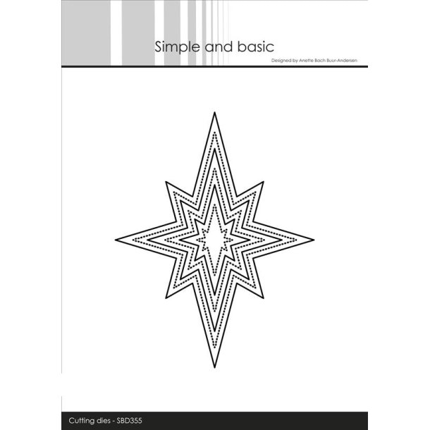SBD355 Simple and basic die Oblong star St�rste: 12,5x9,7cm