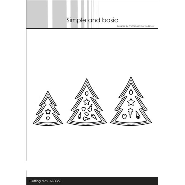 Simple and basic die Christmas trees St�rste: 4,7x5,6cm