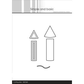 Simple and basic die New years rocket Samlet 2,9x11,5cm